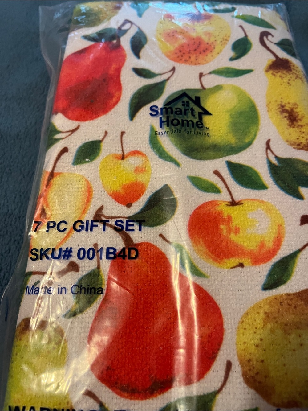 Smart Home Fruit Print Kitchen Towel - Multicolor